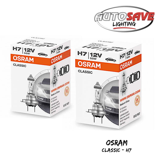 Osram H7 Classic Lamp 12 Volt 55 Watt Lamp Bulbs 64210CLC TWIN PACK NEW IN STOCK