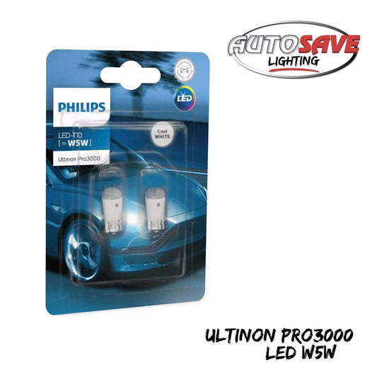 Philips Ultinon Pro3000 LED W5W 6000K Bright White Interior Car Bulbs (Twin) NEW