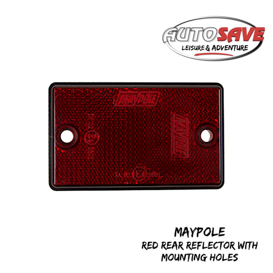 2x Red Rear Reflector With Mounting Holes