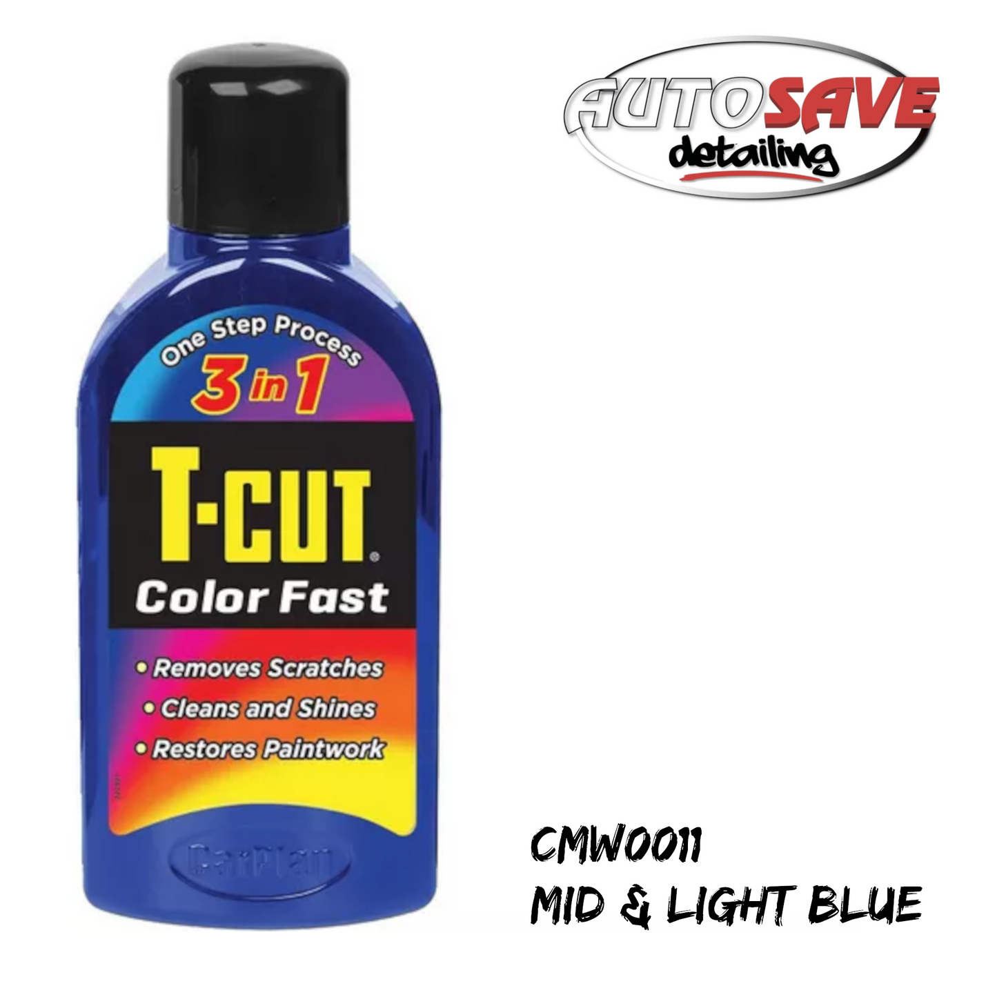 T-CUT Color Fast Mid & Light Blue Colour Polish Scratch Remover Clean Shine  Restores