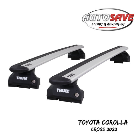 Thule Aluminium WingBar Evo Silver Roof Bars to fit Toyota Corolla Cross 2022