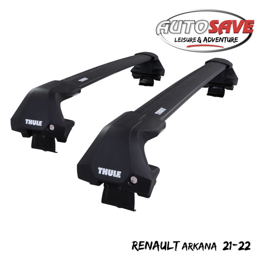 Thule WingBar Edge Black Aluminium Roof Bars Set for Renault Arkana 21-22 Pair