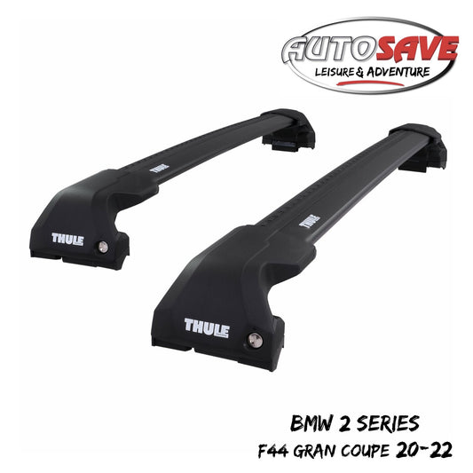Thule WingBar Edge Black Roof Bars for BMW 2 Series Gran Coupe F44 20-22 Pair
