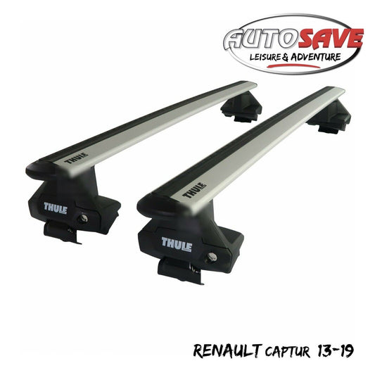 Thule Aluminium WingBar Evo Silver Roof Bars Set to fit Renault Captur 13-19