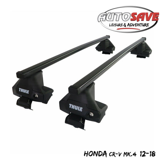 Thule Steel SquareBar Evo Roof Bars Set to fit Honda CR-V Mk.4 12-18 Lockable