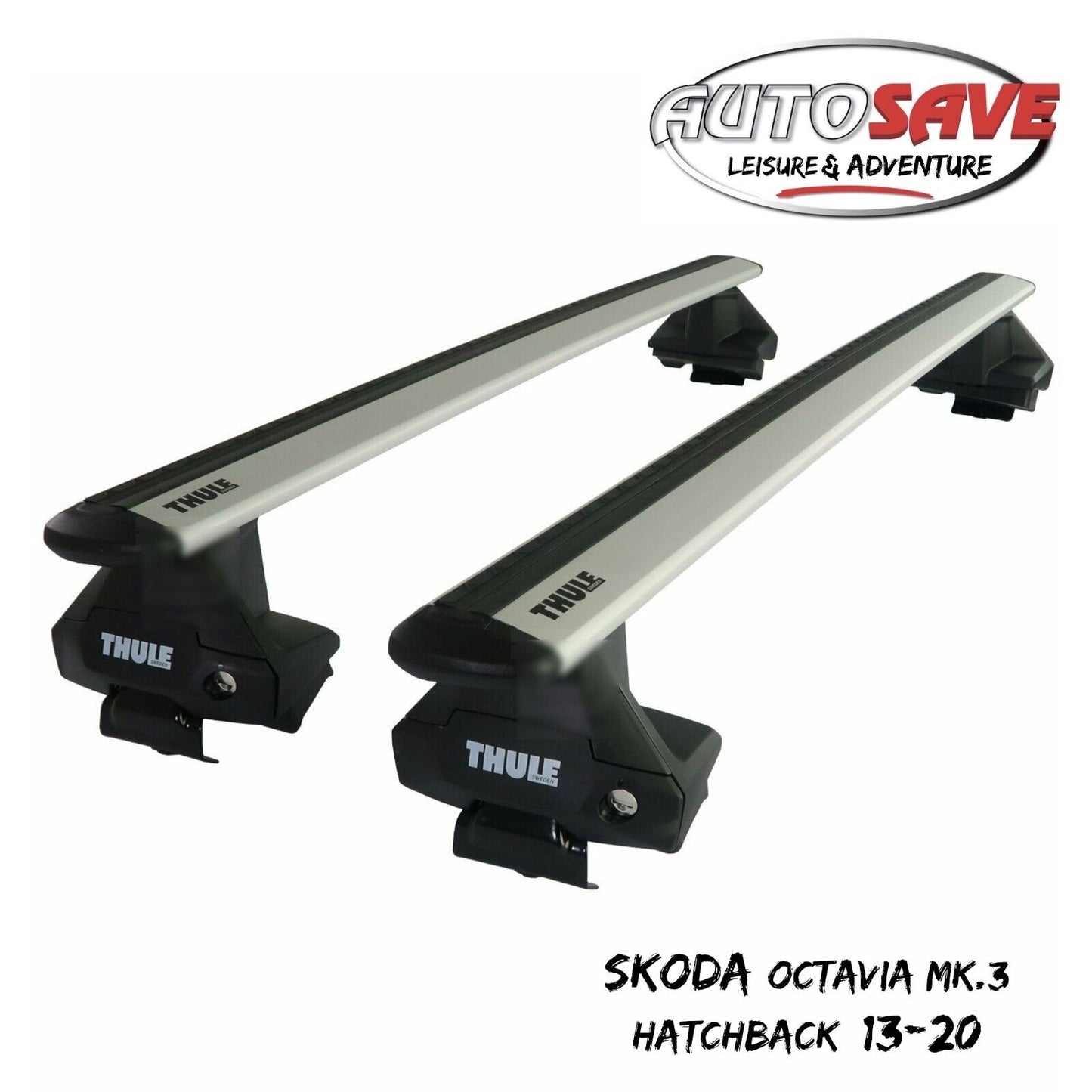 Thule Alu WingBar Evo Silver Roof Bars to fit Skoda Octavia Mk.3 Hatchback 13-20