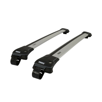 THULE - 9583 L WingBar Edge Silver Car Roof Bars 75 kg Open Rails Lockable Pair