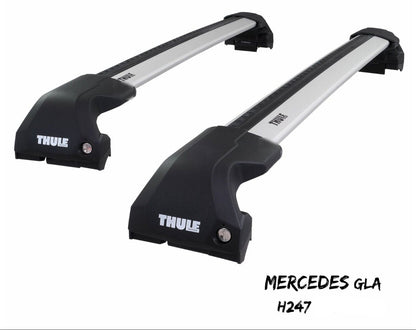 WingBar Edge (silver) Aluminium Roof Bars for Mercedes GLA (H247) 2020-26 Flush Rails
