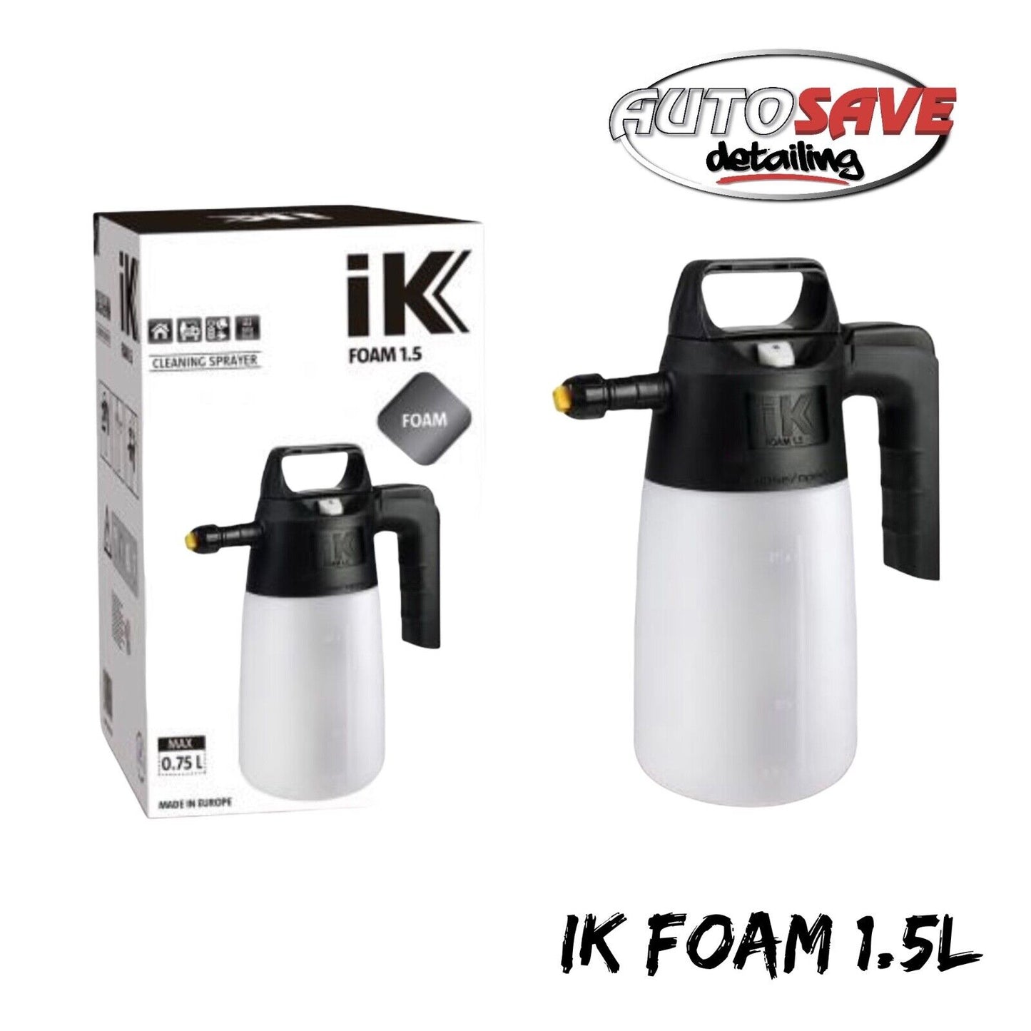 IK FOAM 1.5 Litre Capacity Compression Sprayer Pressure Spray Bottle Snowfoam