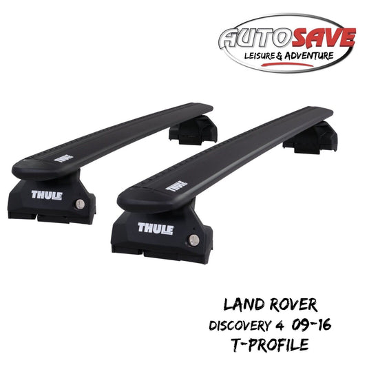 Thule WingBar Evo Black Roof Bars to fit Land Rover Discovery 4 09-16 T-Profile