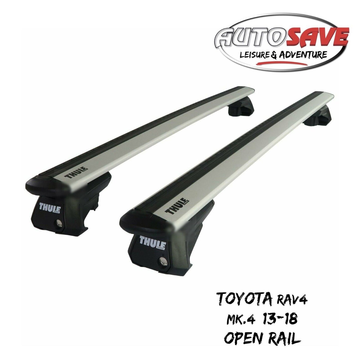 Thule Alu WingBar Evo Silver Roof Bars to fit Toyota RAV4 Mk.4 13-18 Open Rail