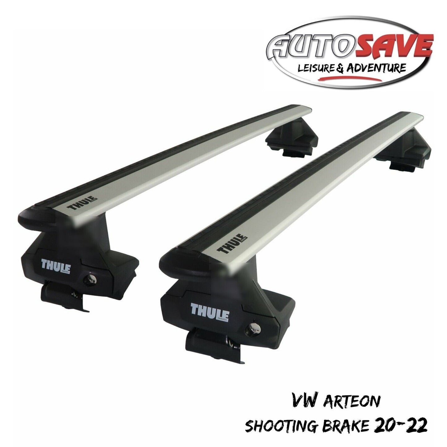 Thule Aluminium WingBar Evo Silver Roof Bars for VW Arteon Shooting Brake 20-22