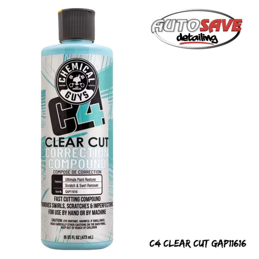 CHEMICAL GUYS C4 CLEAR CUT CORRECTION COMPOUND - FAST CUT - REMOVES SWIRLS