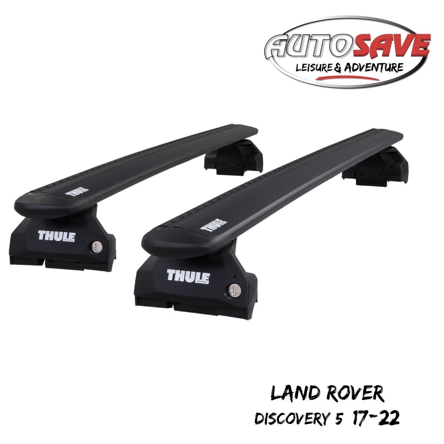 Thule WingBar Evo Black Roof Bars to fit Land Rover Discovery 5 17-22 Rails