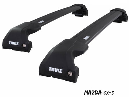 WingBar Edge (black) Aluminium Roof Bar Set for Mazda CX-5 Mk.2 2017-24 Flush Rails