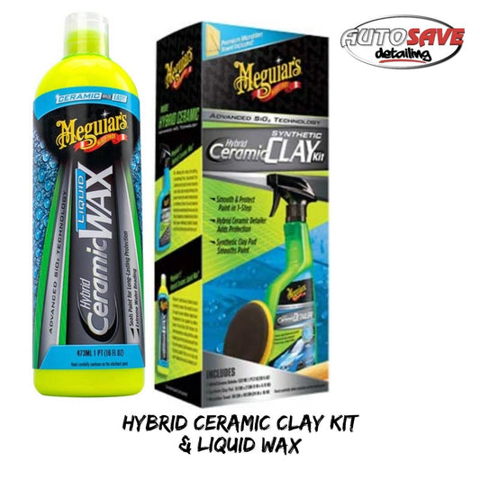 Meguiars Hybrid Ceramic Clay Kit and Hybrid Ceramic Liquid Wax Bundle