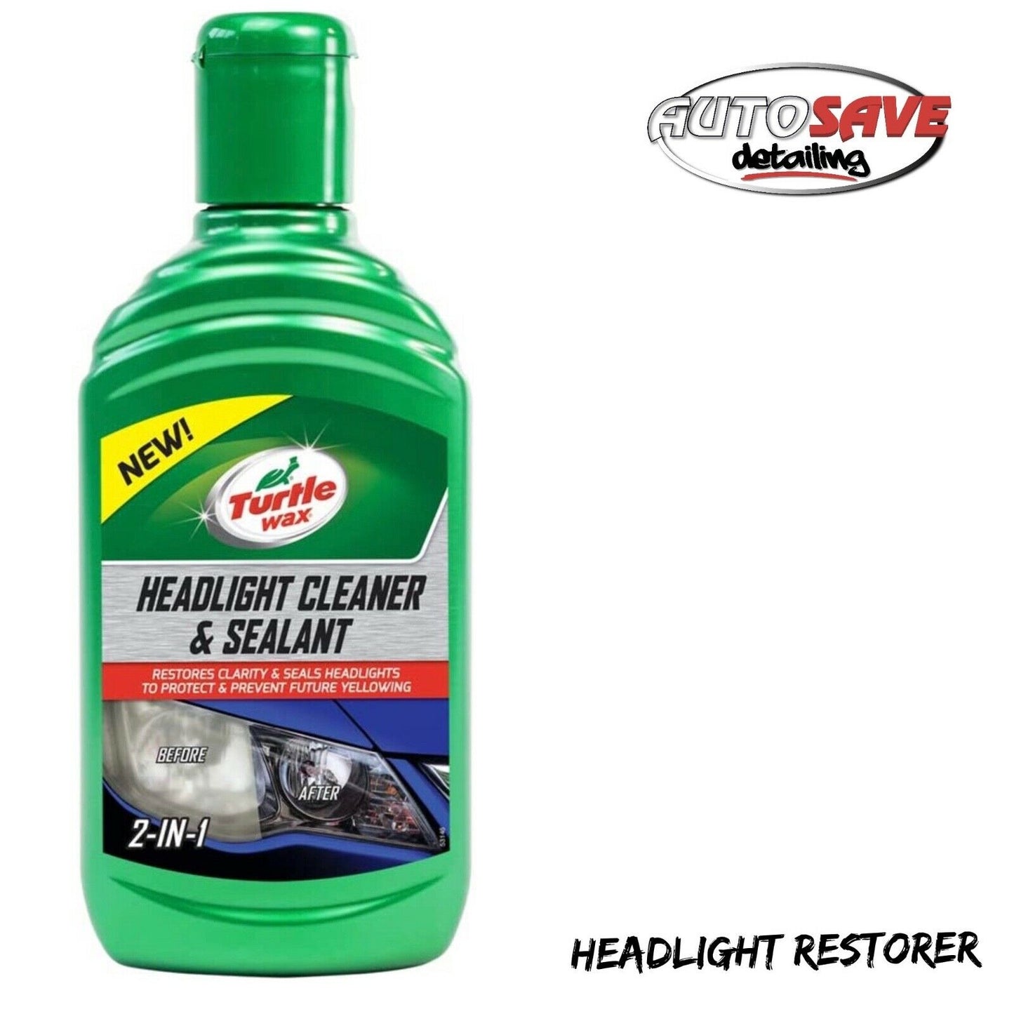 Turtle Wax Headlight Headlamp Lens Cleaner Restorer & Sealant Polish NEW