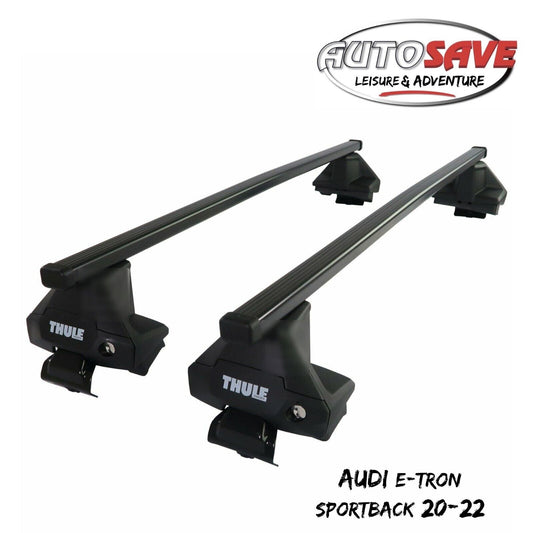 Thule Steel SquareBar Evo Roof Bars Set to fit Audi e-tron Sportback 20-22 Pair