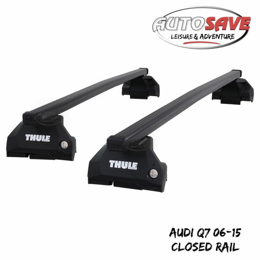 Thule Steel SquareBar Evo Roof Bars Set to fit Audi Q7 06-15 Closed Rail Pair