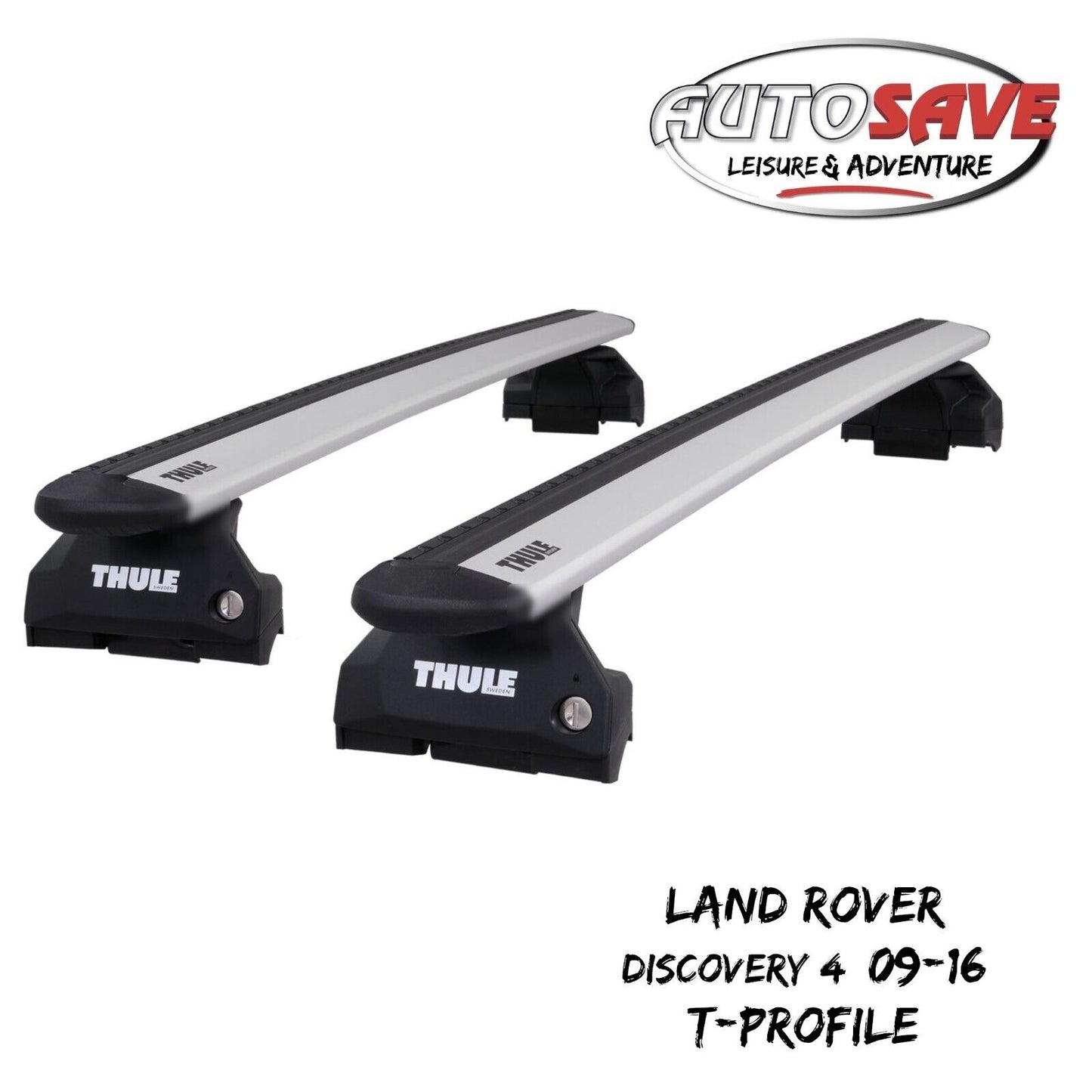 Thule WingBar Evo Silver Roof Bars fit Land Rover Discovery 4 09-16 T-Profile