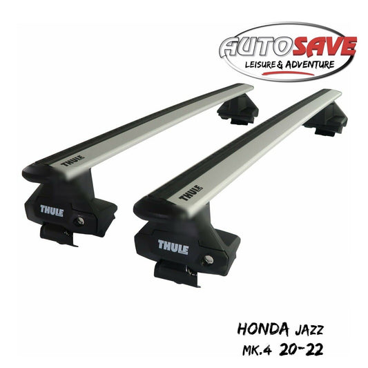 Thule Aluminium WingBar Evo Silver Roof Bars Set to fit Honda Jazz Mk.4 20-22