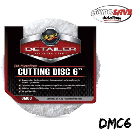 Meguiars 6" DA Microfibre DMC6 Cutting Pad Pack of 2 Polishing Car Van Detailing