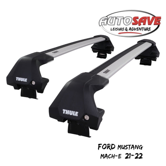 Thule WingBar Edge Silver Aluminium Roof Bars Set for Ford Mustang Mach-E 21-22