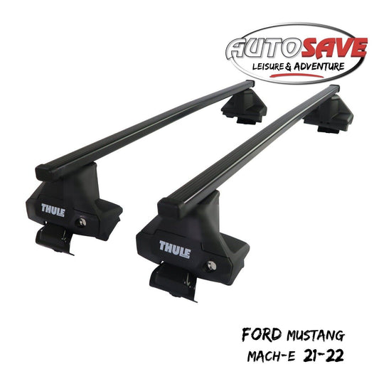 Thule Steel SquareBar Evo Roof Bars Set for Ford Mustang Mach-E 21-22 Lockable