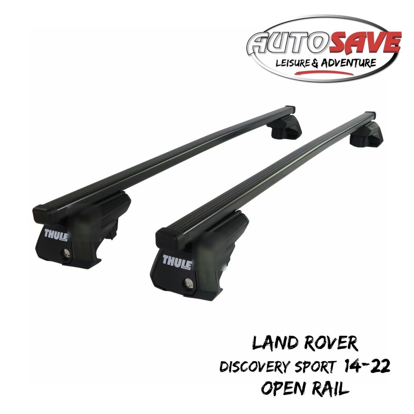 Thule Steel SquareBar Evo Roof Bars Land Rover Discovery Sport 14-22 Open Rail