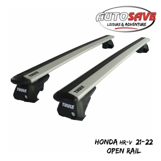 Thule Aluminium WingBar Evo Silver Roof Bars to fit Honda HR-V 21-22 Open Rail