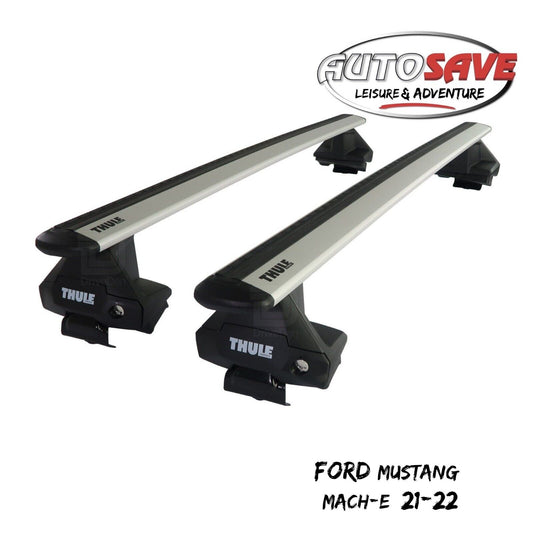 Thule Aluminium WingBar Evo Silver Roof Bars Set for Ford Mustang Mach-E 21-22