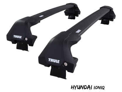 WingBar Edge (black) Roof Bar Set for Hyundai IONIQ 5 5-Dr SUV 2021-26