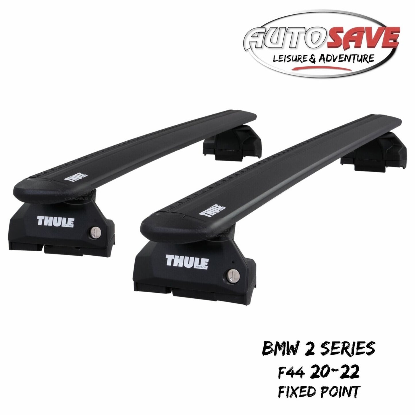 Thule WingBar Evo Black Roof Bars for BMW 2 Series Gran Coupe F44 20-22 Fixpoint