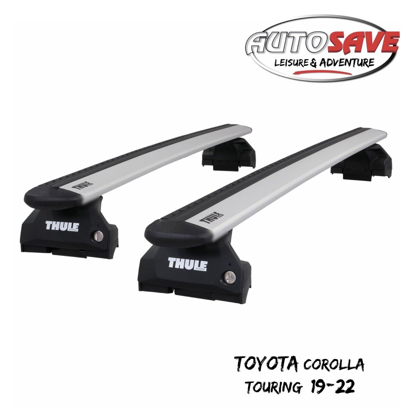Thule Aluminium WingBar Evo Silver Roof Bars to fit Toyota Corolla Touring 19-22