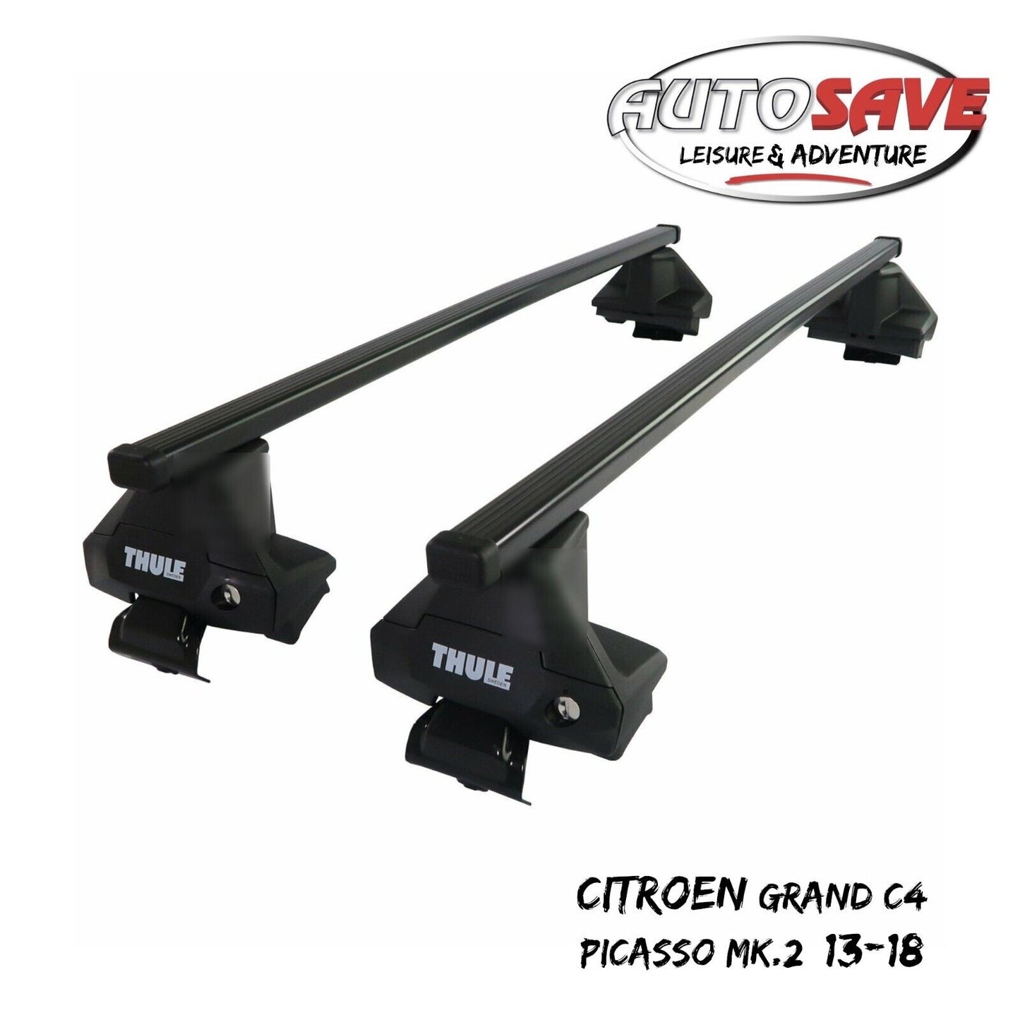 Thule Steel SquareBar Evo Roof Bars Set fit Citroen Grand C4 Picasso Mk.2 13-18