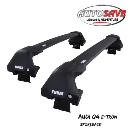 WingBar Edge (black) Aluminium Roof Bars for Audi Q4 Sportback e-tron 2022-26
