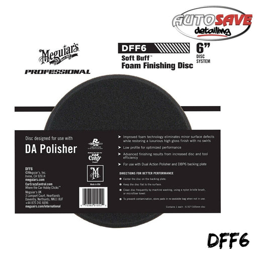 Meguiars Soft Buff DA Finishing Pad 6" DFF6 Single Pad