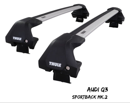 WingBar Edge (silver) Aluminium Roof Bars for Audi Q3 Sportback 2020-26
