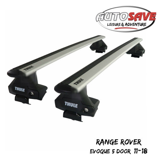 Thule Alu WingBar Evo Silver Roof Bar Set to fit Range Rover Evoque 5 Door 11-18