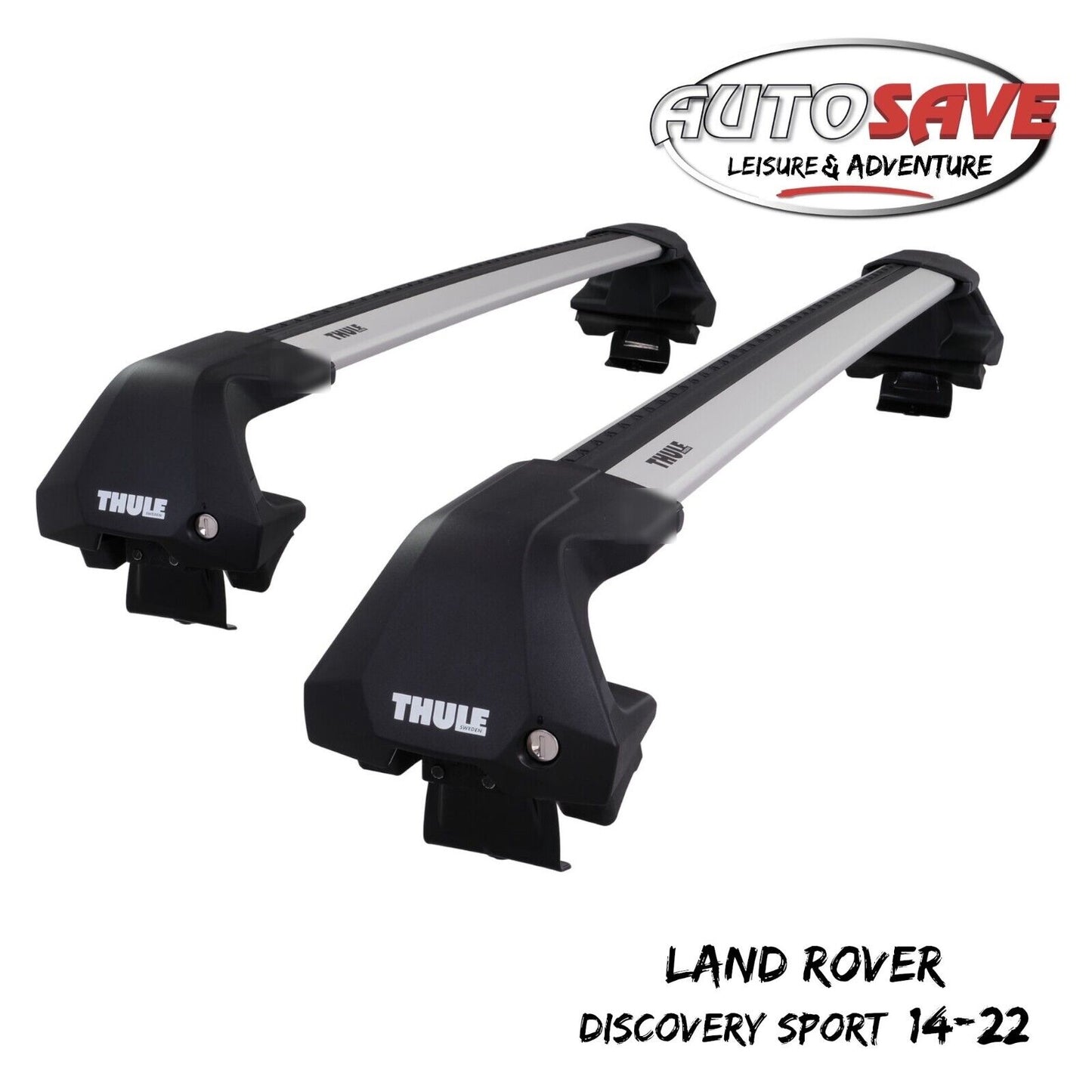 Thule WingBar Edge Silver Roof Bars Set to fit Land Rover Discovery Sport 14-22