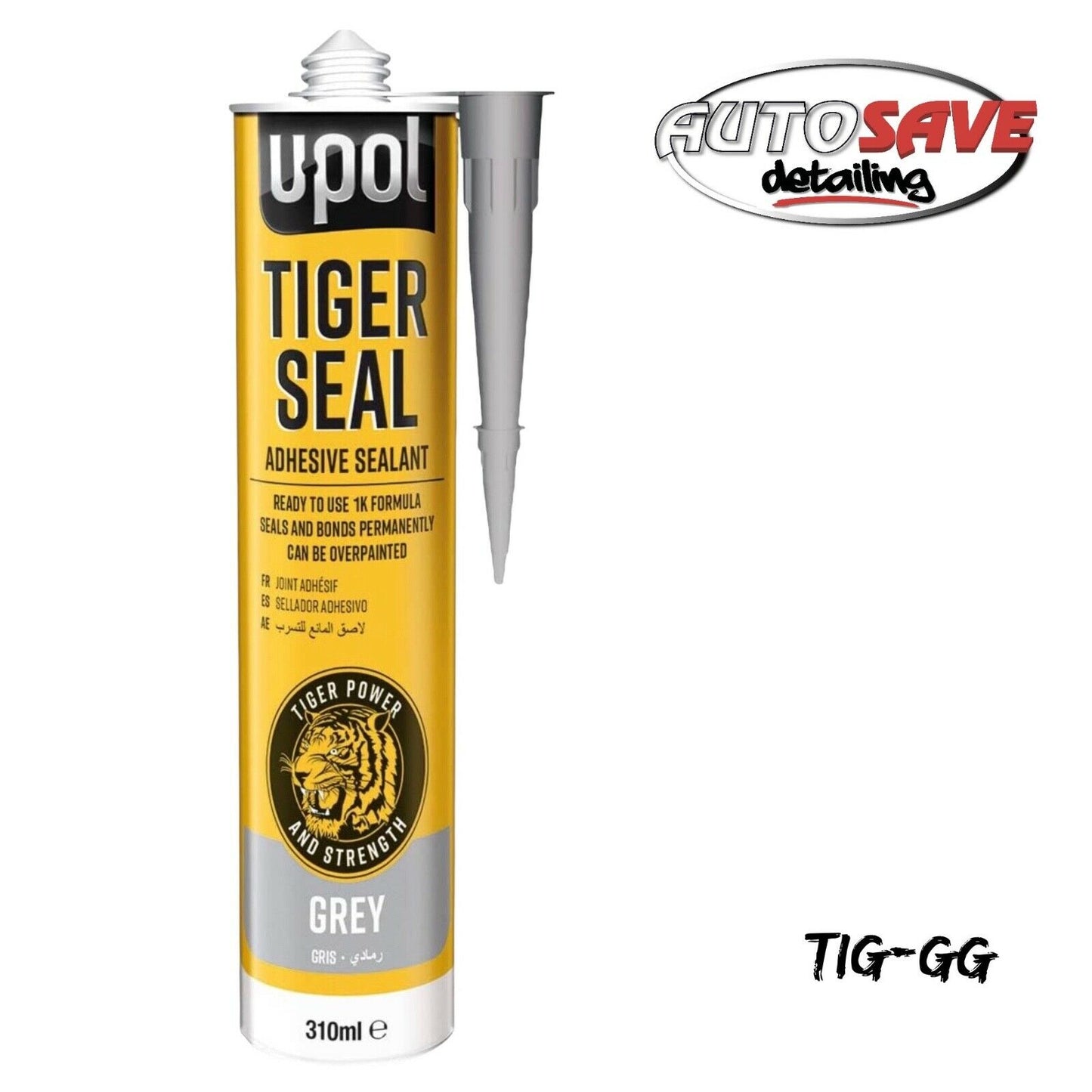Upol Tiger Seal GREY 310ml Polyurethane Adhesive Sealant TIG/GG New U-POL