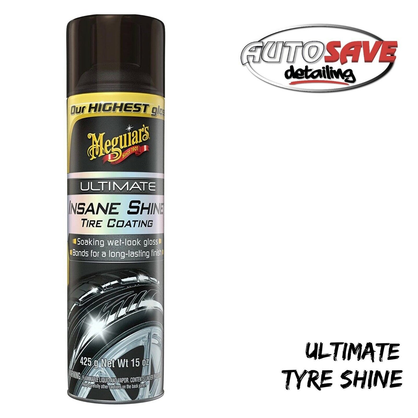 Meguiars G192315EU Ultimate Tyre Shine 425gm Aerosol