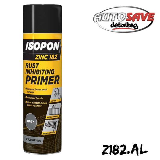 U-POL ISOPON ZINC 182 ANTI RUST PRIMER 450ML AEROL SPRAY INHIBITING RUST