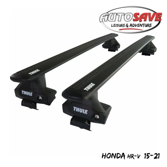 Thule Aluminium WingBar Evo Black Roof Bars Set to fit Honda HR-V 15-21 Aero