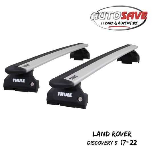 Thule WingBar Evo Silver Roof Bars to fit Land Rover Discovery 5 17-22 Rails