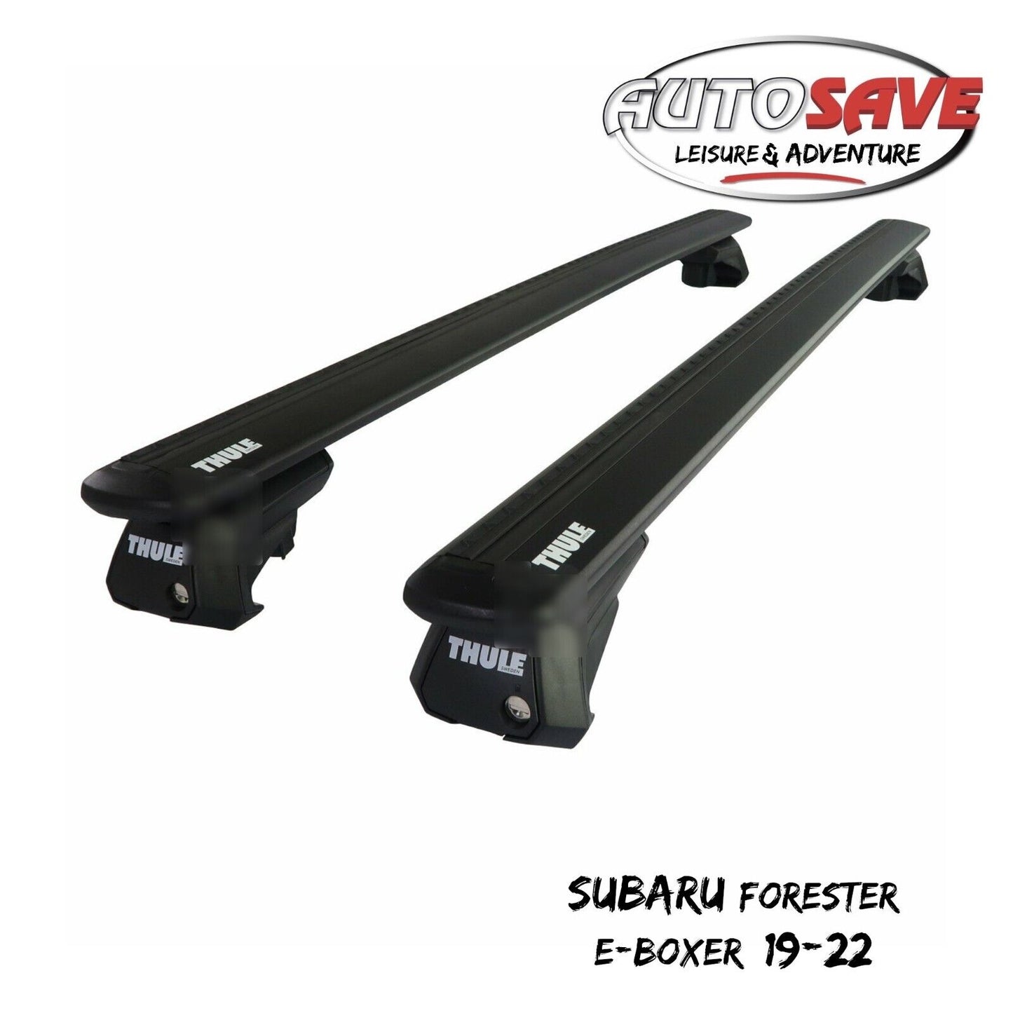 Thule Alu WingBar Evo Black Roof Bars Set to fit Subaru Forester e-Boxer 19-22