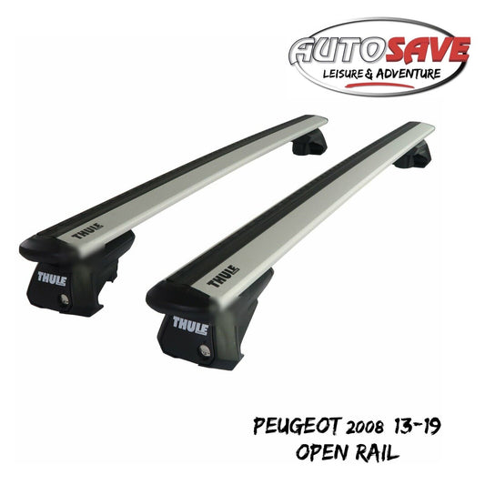 Thule Alu WingBar Evo Silver Roof Bar Set to fit Subaru Forester 08-13 Open Rail