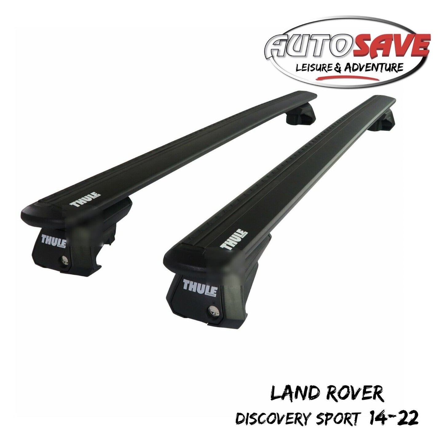 Thule WingBar Evo Black Roof Bars to fit Land Rover Discovery Sport 14-22 Rails