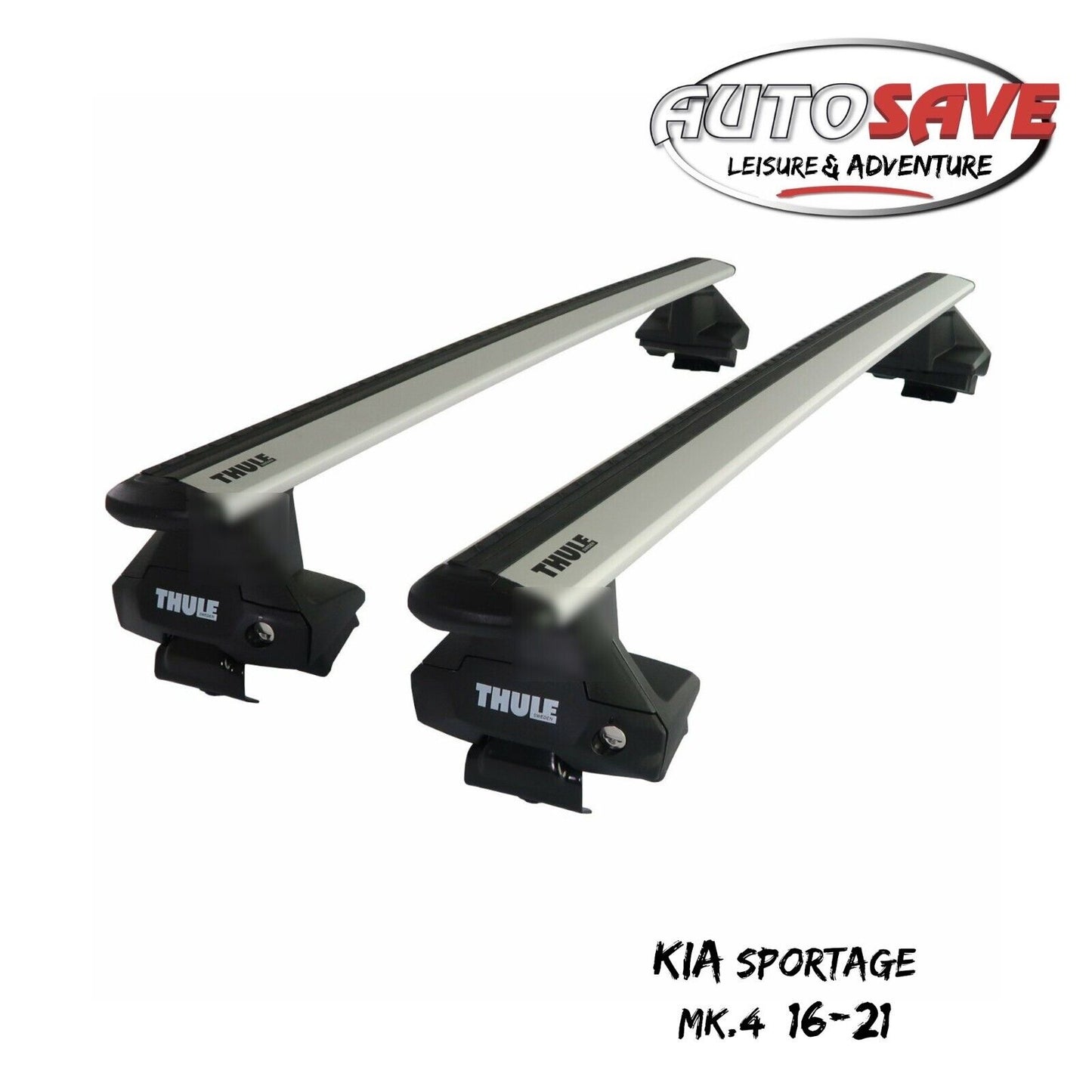 Thule Aluminium WingBar Evo Silver Roof Bars Set to fit Kia Sportage Mk.4 16-21