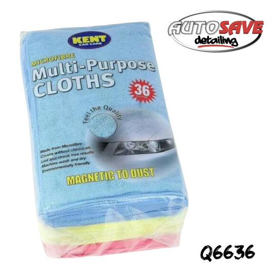 Kent 36 Supersoft Microfibre Towels Multi-Purpose Cloths Magnetic to Dust